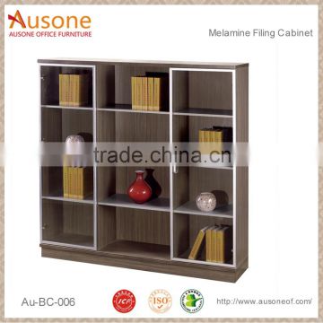 Big sale melamine panel classical wood standard size book cabinet