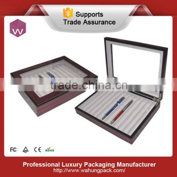 Top rank luxury style wood pen box set
