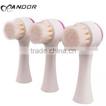 Luxury design soft hair andor silicone facial cleansing brush