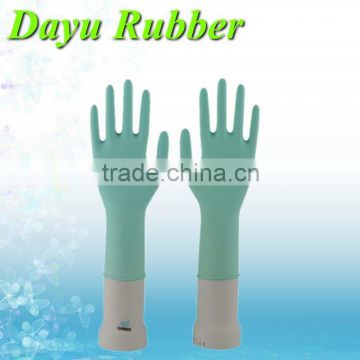 12" Green industrial safety gloves,Powder-free