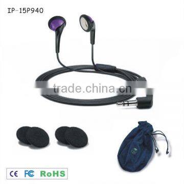 2015 plastic promotion earphone for iphone with high quality speaker