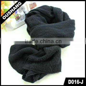 D016-J Black Scarves Twill Pattern Hangzhou