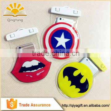 Cartoon attractive transparent special touch screen waterproof cell phone sling bag