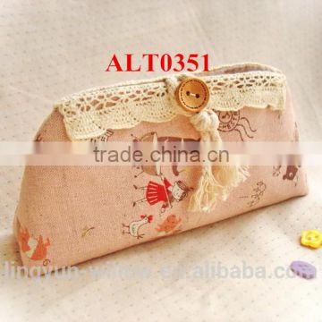 canvas small coin purses china cheap wallet fabric purse with button