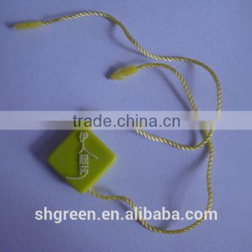 Custom brand plastic string tags