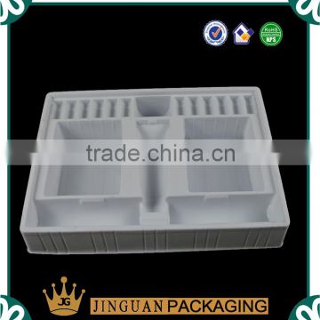White pvc flocking blister tray for cosmetic