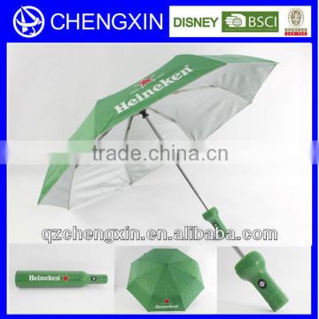 promotional cheap 3 folding bottle umbrella