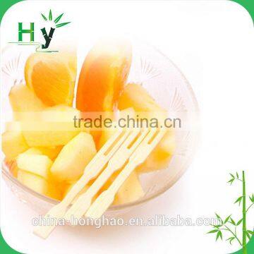 Disposable food use natural bamboo fruit forks for sale