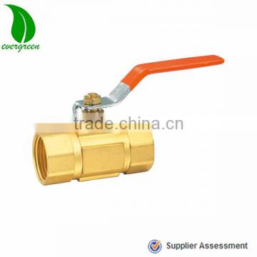 Sleeve brass ball valve with steel handle PN25