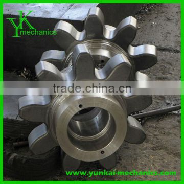 Customized high quality cnc machining parts, cnc forging wheel gear