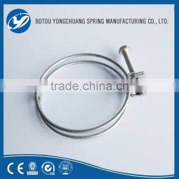 Iron Steel Double Wire Hose Clamp in China