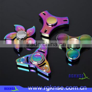 RGKNSE Factory Price Colorful Hand Spinner Fidget Toy EDC Metal Wind Spinner