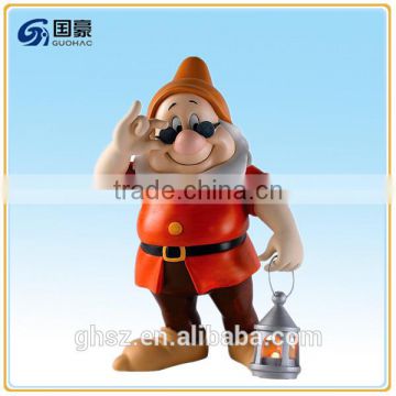 Animated character resin seven dwarf garden decoration statues wholesale