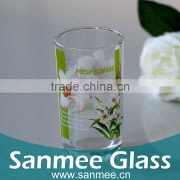 Fresh Flowers Series White Round Glass Cups
