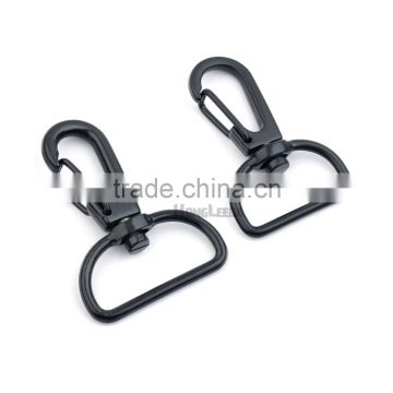 25mm/20mm 1&0.75 inch Matt Black enamel Alloy Swivel Clasps Snap Key Hooks DIY Key Chain Ring HK-022