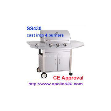 Offer: Outdoors Gas Grill cast iron 3burner plus side burner