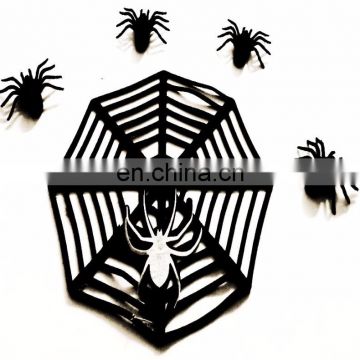 Hallwoween party accesory spider web with 4 spiders for home decoration