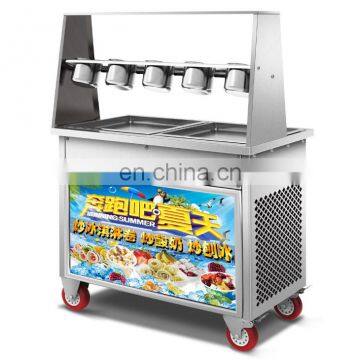 Big Capacity Multifunctional Fry Ice Cream Machine ingle pan thailand ice cream roll
