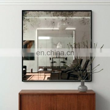 wood framed portable mirror with backboard
