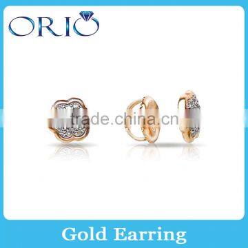 Gold Earrings 9k CZ