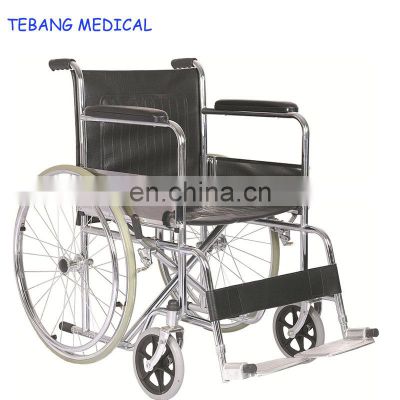Adult chrome steel basic standard manual 24 inches wheelchair