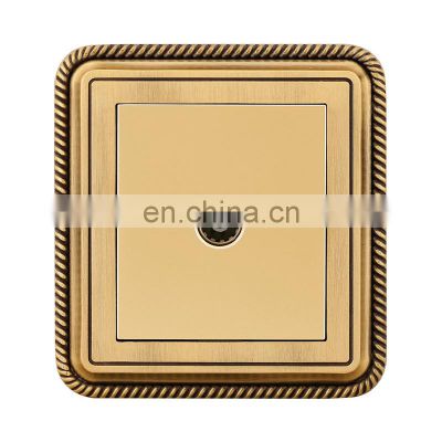 Type 86 UK/EU Standard Pop Socket The Wall TV Socket Copper Wire Drawing Panel Sockets And Switches Electrical 16A