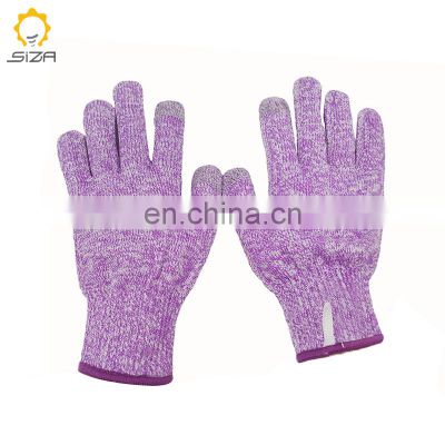 Hot selling high quality durable touch screen grade 5 cut resistant gloves