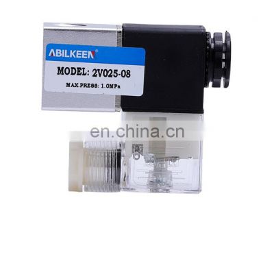 2V025-08 Automatic Normally Closed 2V Series 2 Position 2 Way Pilot type brass solenoid valve