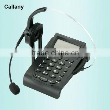 call center telephone memo pad with headset