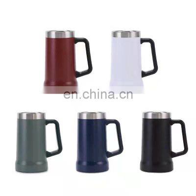 2021 New Update Stanley Beer Cup Mug 700ML Grip Original Stainless Steel Vacuum beer Stein Growler With Handle Lid