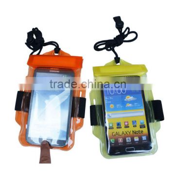 Drawstring Swim Arm Band PVC Waterproof Bag For Mobile Phone