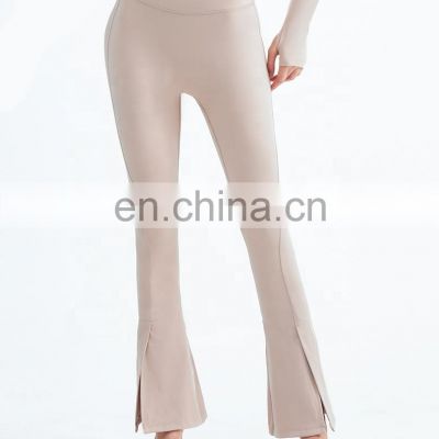 New Arrival Yoga High Waisted Bootcut Flared Leggings Women Athletic Wide Leg Sports Pants