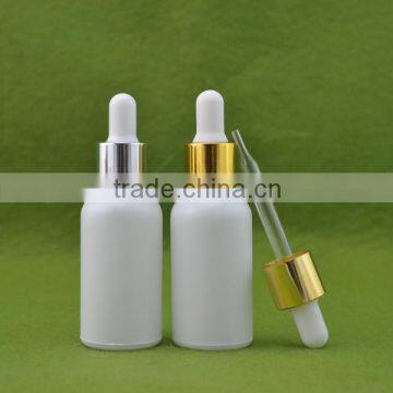 Trade Assurance!wholesale small fancy 30ml essential oil white glass dropper bottles for cosmetic packaging