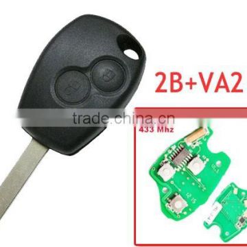 Good quality 2 Button Remote Key With 7946 Chip Round Button With VA2 Blade for Renault