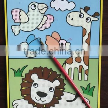 2015 top safe color painting & kids color dots painting board