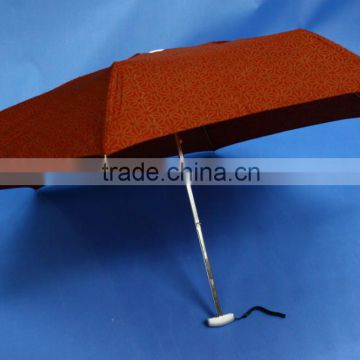 Hot Sale light-weighted ladies red 3-section mini umbrella