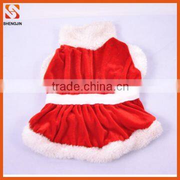 100% eco-friendly red color christmas pet clothes dog