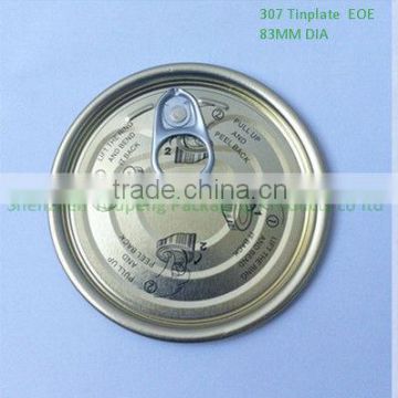 307 Tinplate Easy Open Ends (83mm dia ) for tomato paste