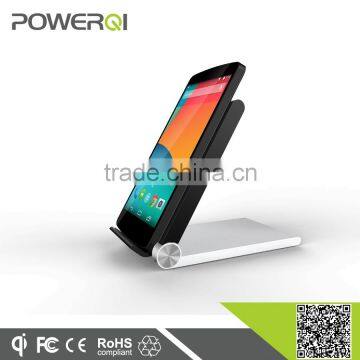 Qi portable usb charger smart stand foldable wireless charger plate charger for cellphone