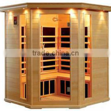 Best Sales 4person Use Infrared Sauna, 4-5 person Far infrared Corner Sauna