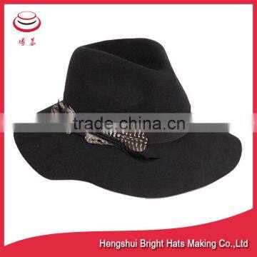 2016 New Style Wool Felt Fedora Hat For Ladies