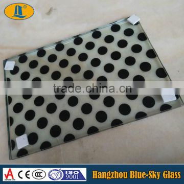 black dot silk screen tempred glass