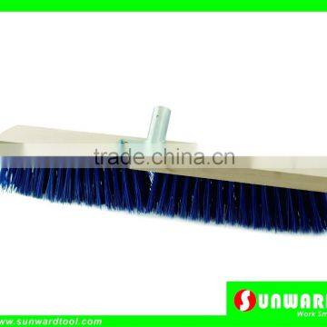 Shaped Round Edge Wooden Broom with Galvanised Steel Socket,Medium Poly