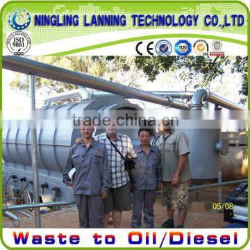 Professional newest generation old tyre pyrolysis to oil equipment