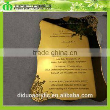DDI-C008 Trade Assurance Hot Sales Mirror Acrylic Invitation
