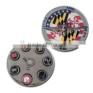 custom Silver plated Challenge coin