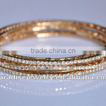 Fashion gold-plating rhinestone bangles-BR-11029