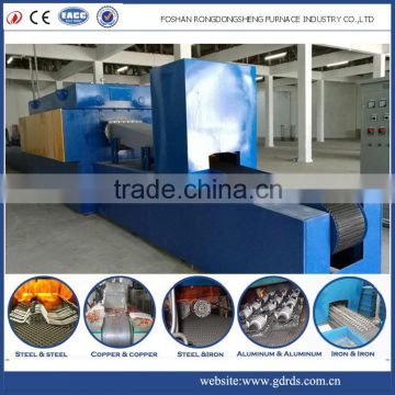 High temperature copper and aluminum electric brazing furnace with protective atmosphere