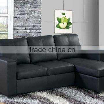 Modern faux leather corner sofa