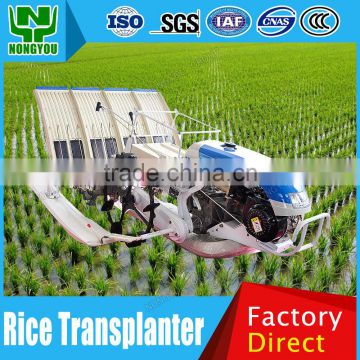 Factory Direct Sales Walking 4 Rows Rice Transplanter 300mm Line Space 2ZS-4A
